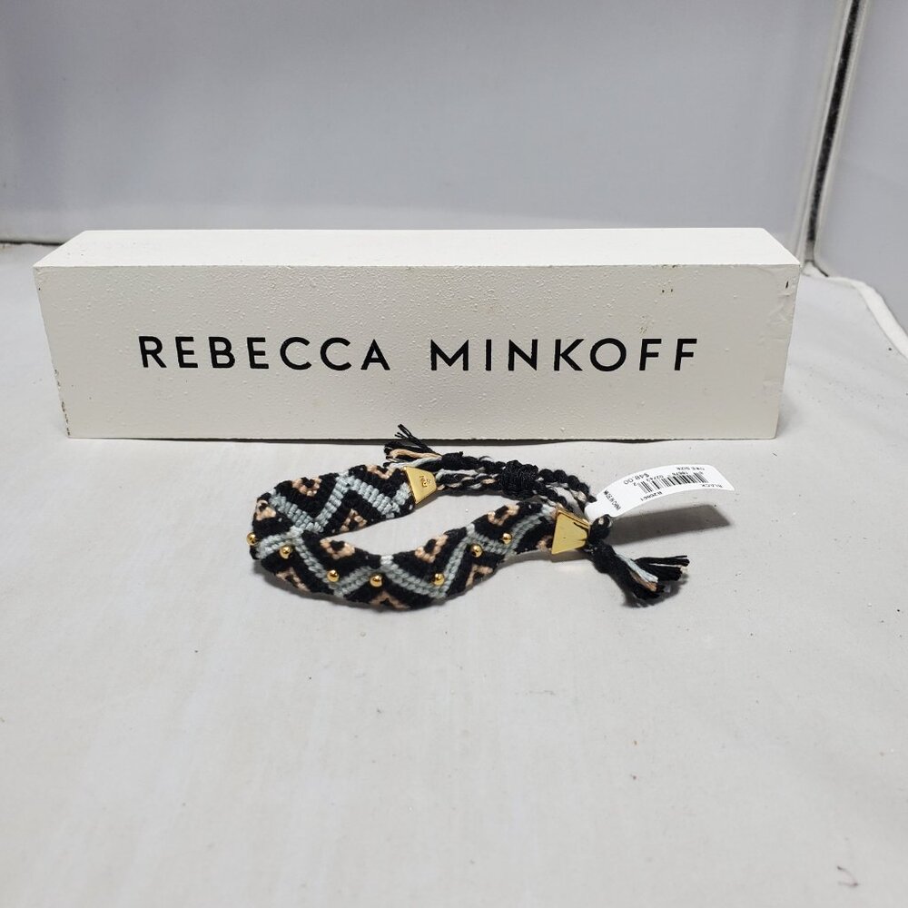 Rebecca Minkoff - Zigzag Friendship Bracelet (Black/Blossom Multi)